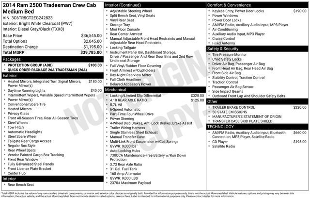 ram ram 2500 pickup 2014 3C6TR5CT2EG242823 image ram ram 2500 pickup 2014 3C6TR5CT2EG242823 image